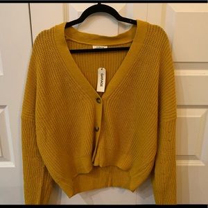 Cropped button up cardigan